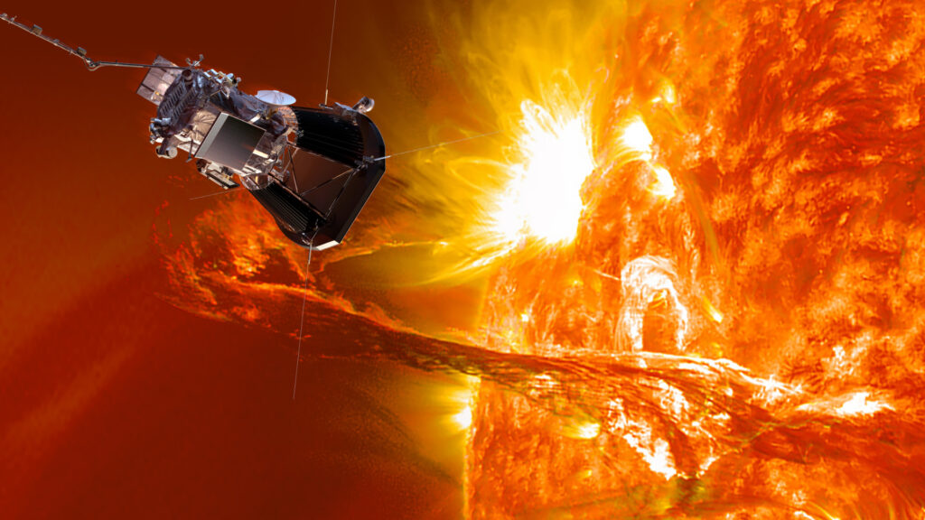 La sonde solaire Parker, illustration. // Source : Nasa (image recadrée) La sonde solaire Parker, illustration. // Source : Nasa (image recadrée)