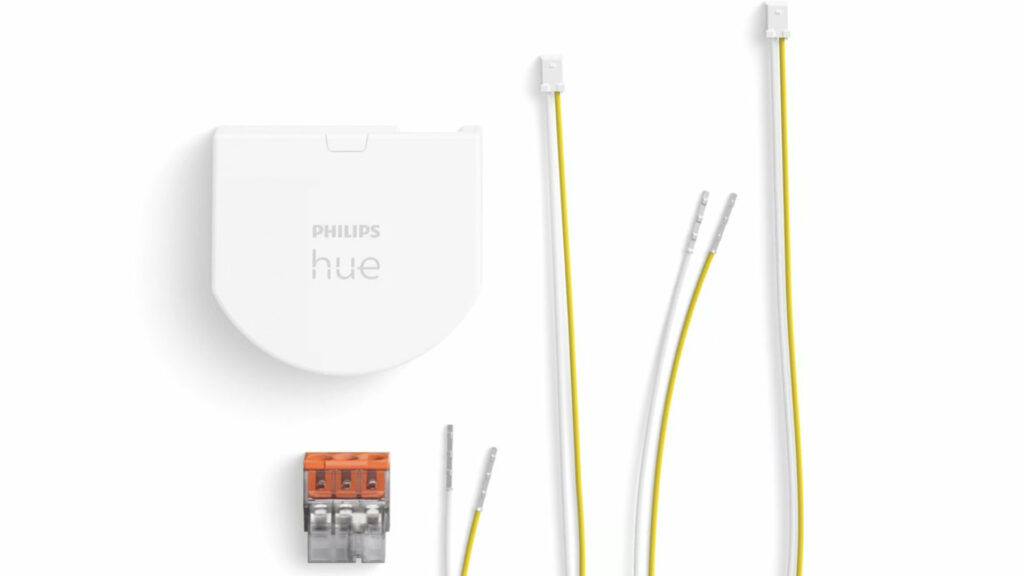 Le contenu du pack de module murale Philips Hue // Source : Philips Hue Le contenu du pack de module murale Philips Hue // Source : Philips Hue