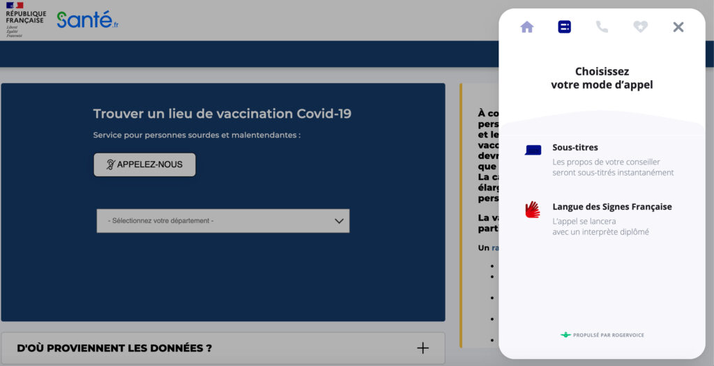 Le site sante.fr propose un service pour les personnes sourdes ou malentendantes // Source : sante.fr Le site sante.fr propose un service pour les personnes sourdes ou malentendantes // Source : sante.fr