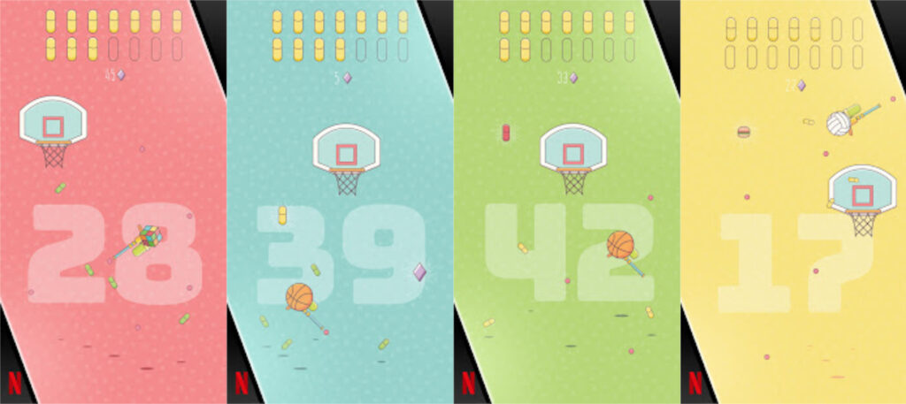 Shooting Hoops est un jeu d'adresse // Source : Netflix - Play Store Shooting Hoops est un jeu d'adresse // Source : Netflix - Play Store