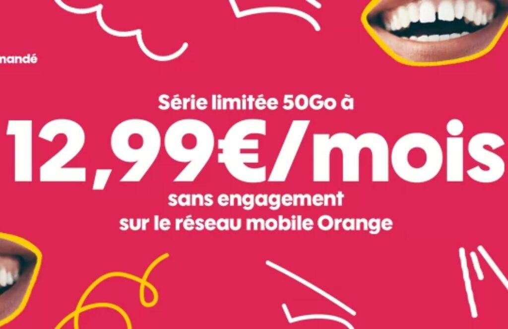 Illustration du forfait 50 Go à 12,99 €/mois // Source : Sosh.
