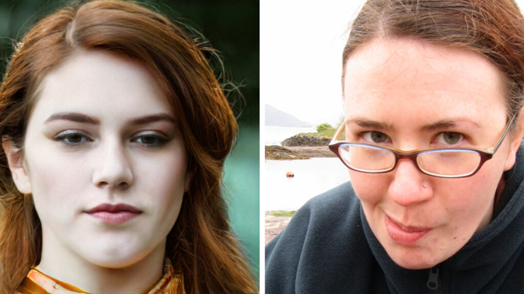 Sur le site Which Face Is Real, vous devez deviner quel visage appartient à une vraie personne. Et ça n'est pas toujours facile. // Source : Which Face Is Real Sur le site Which Face Is Real, vous devez deviner quel visage appartient à une vraie personne. Et ça n'est pas toujours facile. // Source : Which Face Is Real