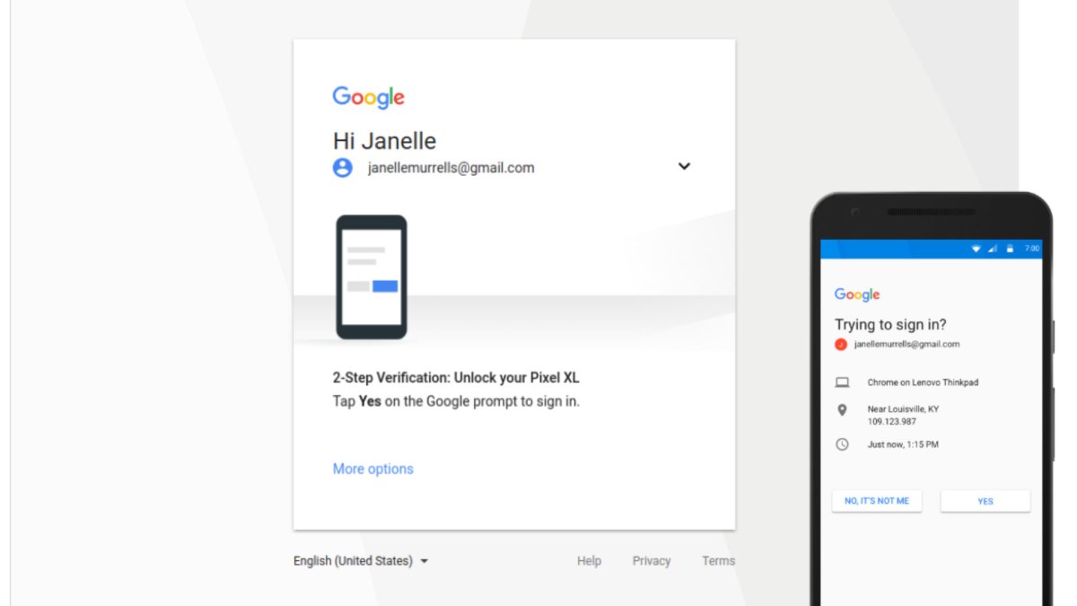 L'invité de connexion Google est une méthode facile d'accès pour installer la double authentification // Source : Google L'invité de connexion Google est une méthode facile d'accès pour installer la double authentification // Source : Google