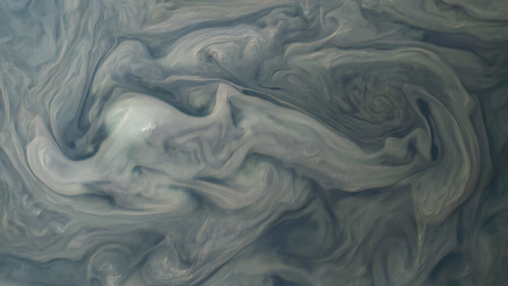 Cette région de l'hémisphère Nord de Jupiter est particulièrement agitée // Source : Kevin Gill / Flickr Cette région de l'hémisphère Nord de Jupiter est particulièrement agitée // Source : Kevin Gill / Flickr