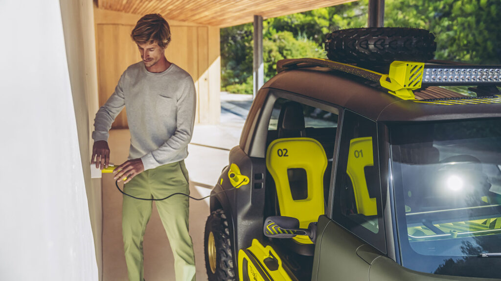 Prise de charge Citroën MY AMI Buggy concept // Source : Citroën Prise de charge Citroën MY AMI Buggy concept // Source : Citroën