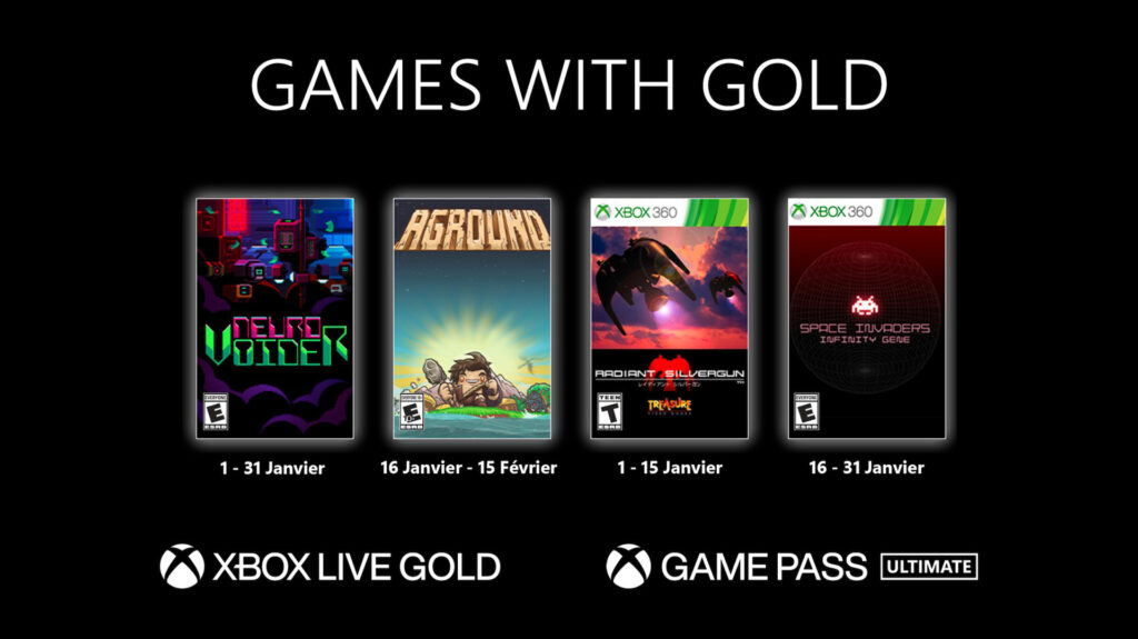 Xbox Games with Gold (janvier 2022) // Source : Microsoft Xbox Games with Gold (janvier 2022) // Source : Microsoft