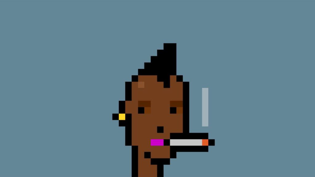 Le NFT CryptoPunks #110 a été acheté par le Centre Pompidou // Source : Larva Labs Le NFT CryptoPunks #110 a été acheté par le Centre Pompidou // Source : Larva Labs