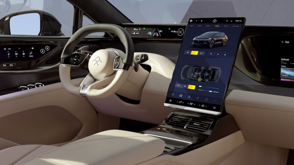 Intérieur de la FF91 // Source : Faraday Future Intérieur de la FF91 // Source : Faraday Future