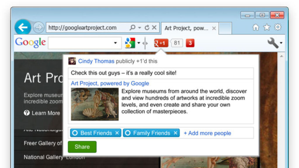 La dernière version de la barre d'outils Google // Source : Google La dernière version de la barre d'outils Google // Source : Google