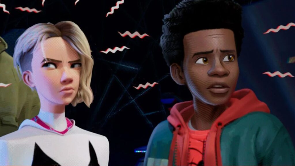 Gwen Stacy et Miles Morales dans Intro the Spider-Verse. // Source : Marvel Gwen Stacy et Miles Morales dans Intro the Spider-Verse. // Source : Marvel