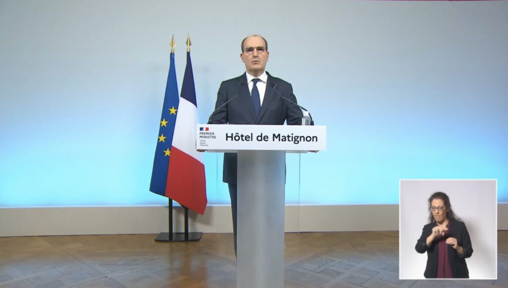 Jean Castex le 17 décembre 2021 // Source : YouTube/French Government Jean Castex le 17 décembre 2021 // Source : YouTube/French Government