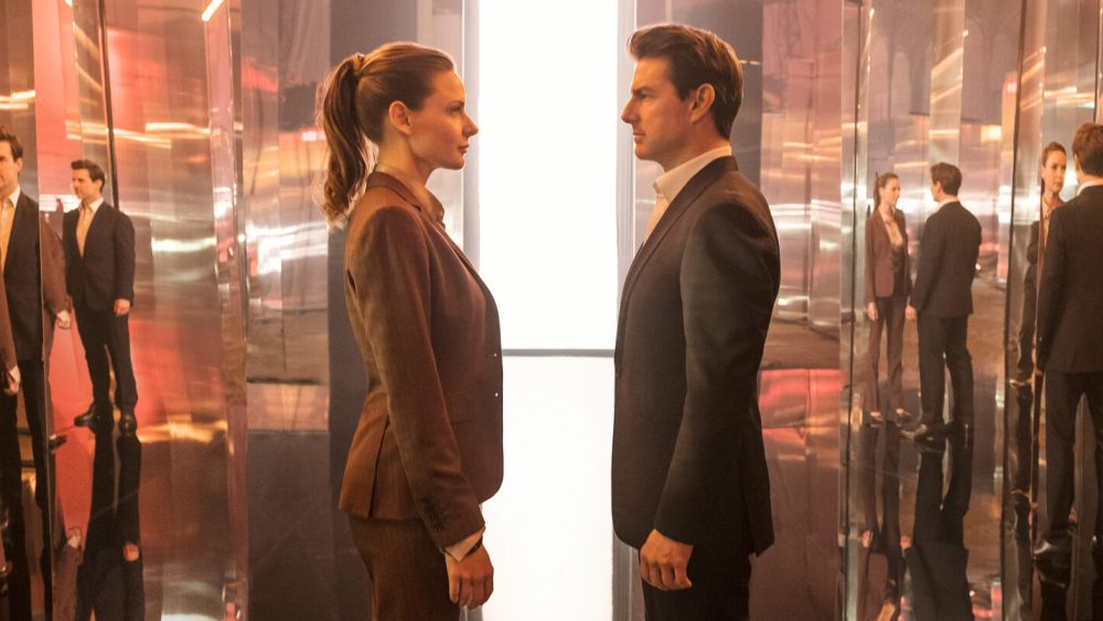 Left to right: Rebecca Ferguson as Ilsa Faust and Tom Cruise as Ethan Hunt in MISSION: IMPOSSIBLE - FALLOUT Left to right: Rebecca Ferguson as Ilsa Faust and Tom Cruise as Ethan Hunt in MISSION: IMPOSSIBLE - FALLOUT