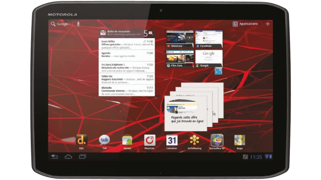 La Motorola Xoom, ambassadrice d'Android Honeycomb // Source : Motorola La Motorola Xoom, ambassadrice d'Android Honeycomb // Source : Motorola