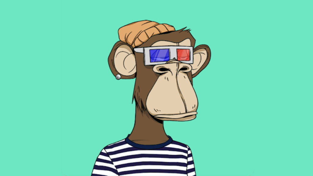 Un des fameux "Monkey Art" // Source : Opensea Un des fameux "Monkey Art" // Source : Opensea