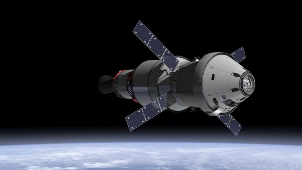 Vue d'artiste de la capsule habitable Orion. // Source : Nasa