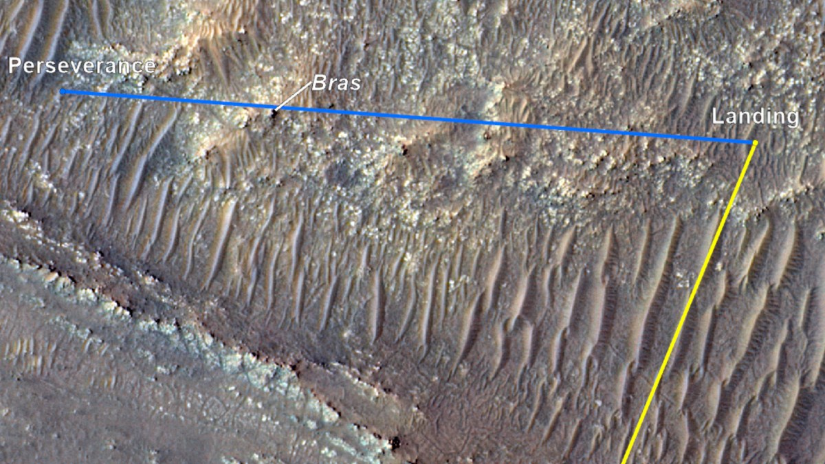 Le rover et l'hélico à la fin du 17e vol. // Source : NASA/JPL-Caltech Le rover et l'hélico à la fin du 17e vol. // Source : NASA/JPL-Caltech