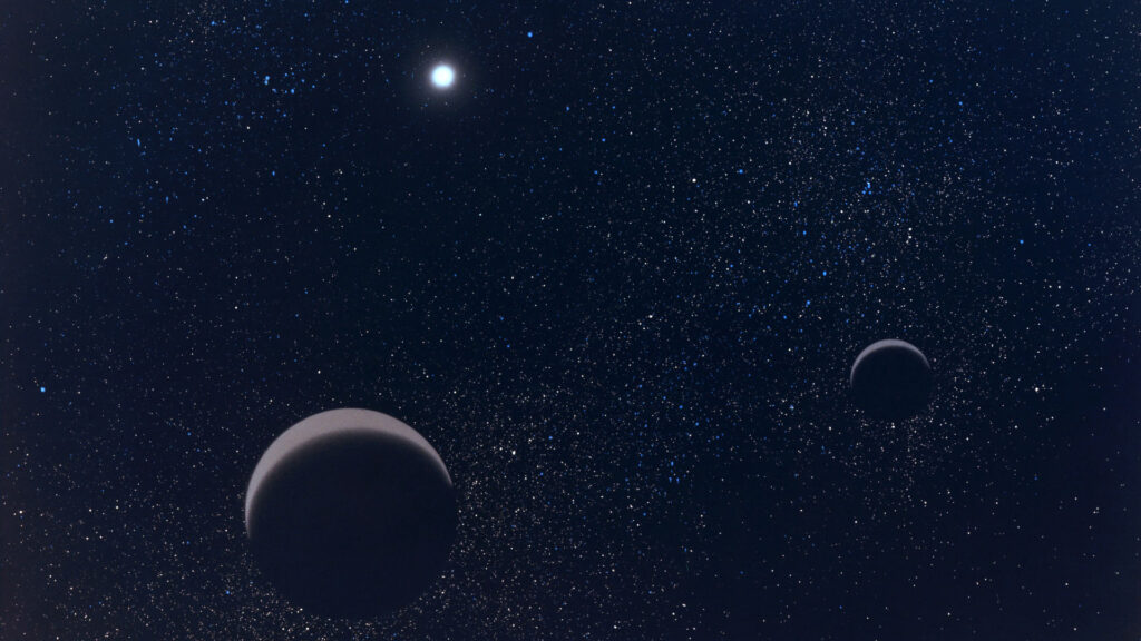 Pluton et sa lune Charon. // Source : Flickr/CC/Lunar and Planetary Institute Pluton et sa lune Charon. // Source : Flickr/CC/Lunar and Planetary Institute