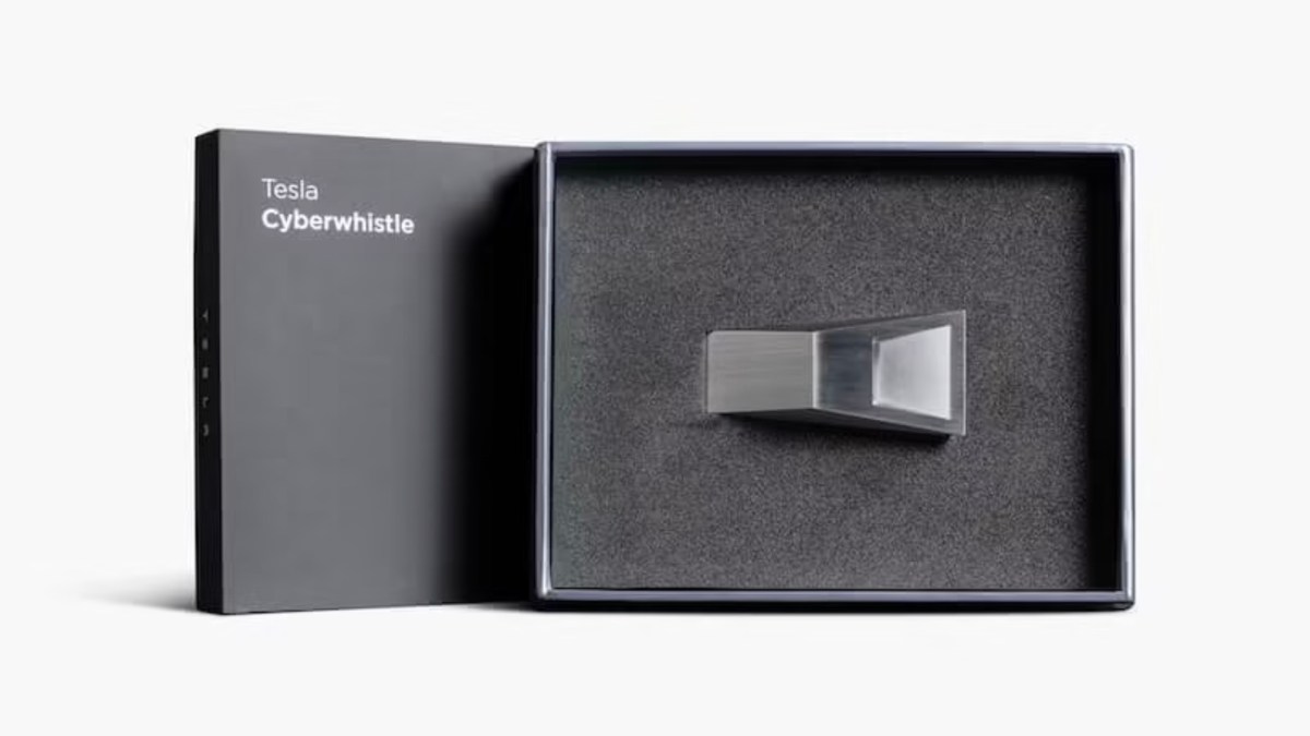 Le Cyberwhistle était évidemment en rupture de stock très rapidement // Source : Le shop de Tesla Le Cyberwhistle était évidemment en rupture de stock très rapidement // Source : Le shop de Tesla