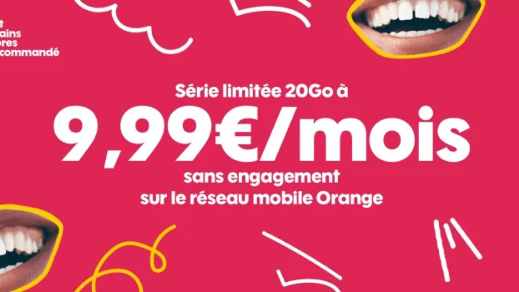 Le forfait mobile 20 Go // Source : Sosh. Le forfait mobile 20 Go // Source : Sosh.