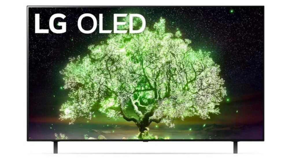 Le LG TV OLED65A1 vue de face. Le LG TV OLED65A1 vue de face.