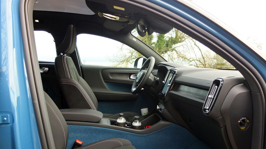 Intérieur du Volvo C40 // Source : Raphaelle Baut pour Numerama