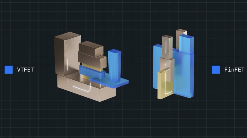 L'architecture VTFET et l'architecture FinFET // Source : IBM