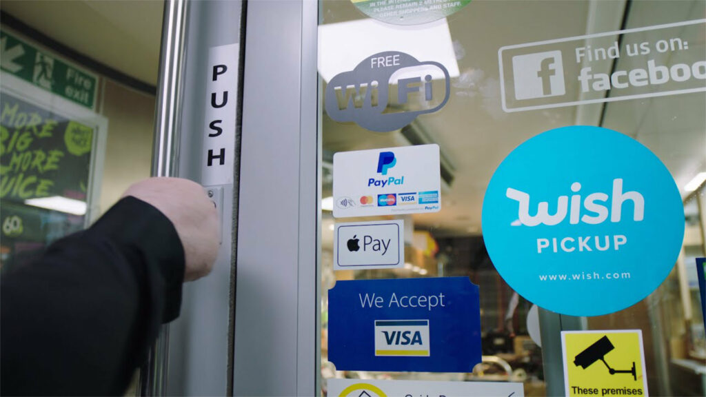 Le programme Wish Local permet à des commercçant de faire office de point-relais // Source : Wish Le programme Wish Local permet à des commercçant de faire office de point-relais // Source : Wish