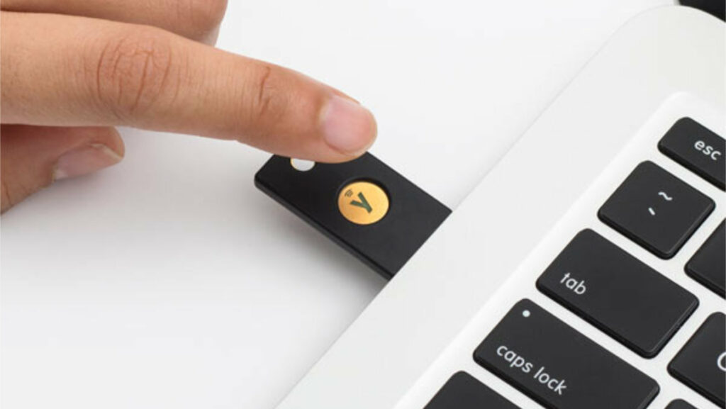 La clé USB Yubikey peut servir comme facteur d'authentification // Source : Yubikey La clé USB Yubikey peut servir comme facteur d'authentification // Source : Yubikey