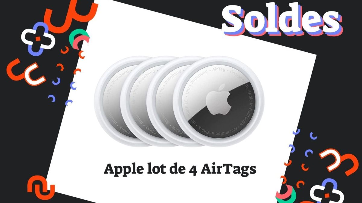 Apple lot de 4 AirTags // Source : Numerama Apple lot de 4 AirTags // Source : Numerama