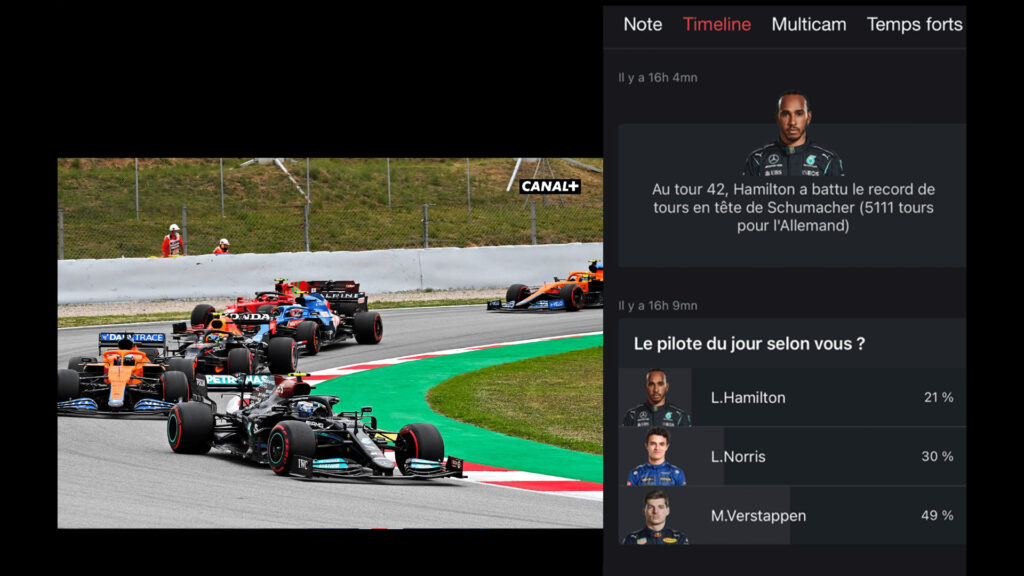 Le mode Expert de l'application myCANAL // Source : CANAL+
