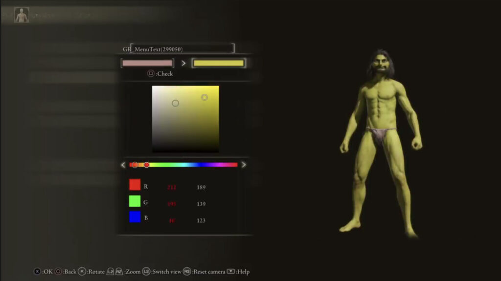 Éditeur de personnage dans Elden Ring // Source : YouTube ER-SA (via IGN)