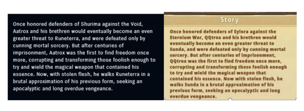 Un autre extrait de la plainte déposée par Riot Games Un autre extrait de la plainte déposée par Riot Games