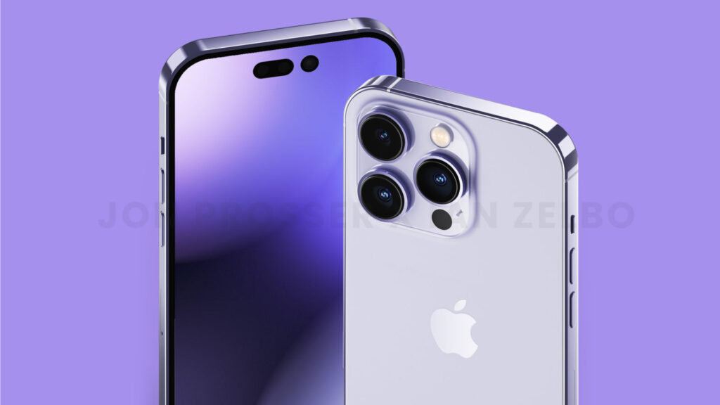 L'iPhone 14 Pro n'aurait pas d'encoche et utiliserait la puce A16 Bionic, contrairement à l'iPhone 14. // Source : Jon Prosser / Ian Zelbo L'iPhone 14 Pro n'aurait pas d'encoche et utiliserait la puce A16 Bionic, contrairement à l'iPhone 14. // Source : Jon Prosser / Ian Zelbo