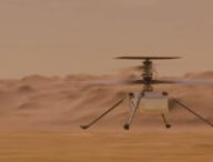 Vue d'artiste d'Ingenuity sur Mars. // Source : Capture d'écran YouTube NASA Jet Propulsion Laboratory