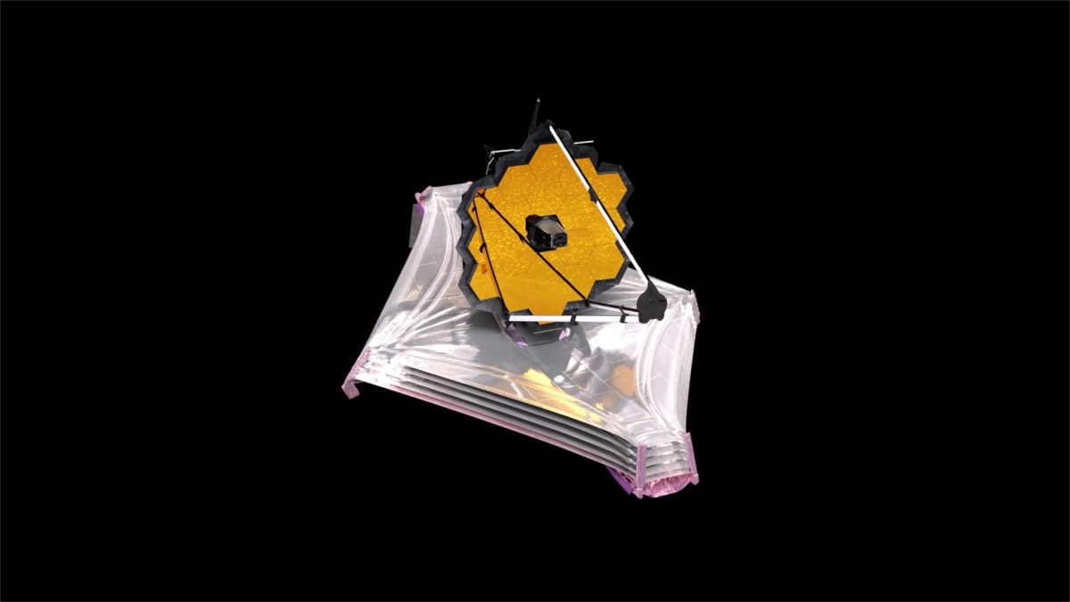 Extrait d'une animation sur le déploiement du JWST. // Source : NASA's Goddard Space Flight Center Conceptual Image Lab Extrait d'une animation sur le déploiement du JWST. // Source : NASA's Goddard Space Flight Center Conceptual Image Lab