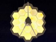 Miroir doré du JWST. // Source : NASA's Goddard Space Flight Center Miroir doré du JWST. // Source : NASA's Goddard Space Flight Center