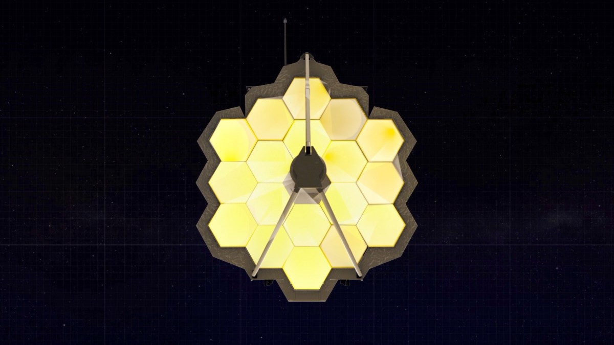Miroir doré du JWST. // Source : NASA's Goddard Space Flight Center Miroir doré du JWST. // Source : NASA's Goddard Space Flight Center