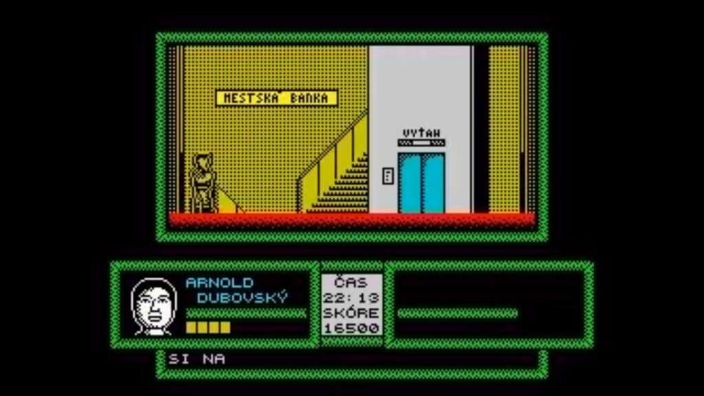 Des images du jeu The First Action (Radoslav Maruša), développé en 1992 // Source : Centre slovaque du design Des images du jeu The First Action (Radoslav Maruša), développé en 1992 // Source : Centre slovaque du design