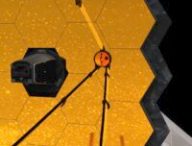 Vue d'artiste du JWST. // Source : NASA's Goddard Space Flight Center Conceptual Image Lab