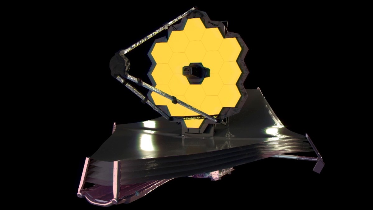 Le JWST dans l'espace, vue d'artiste. // Source : NASA's Goddard Space Flight Center Le JWST dans l'espace, vue d'artiste. // Source : NASA's Goddard Space Flight Center