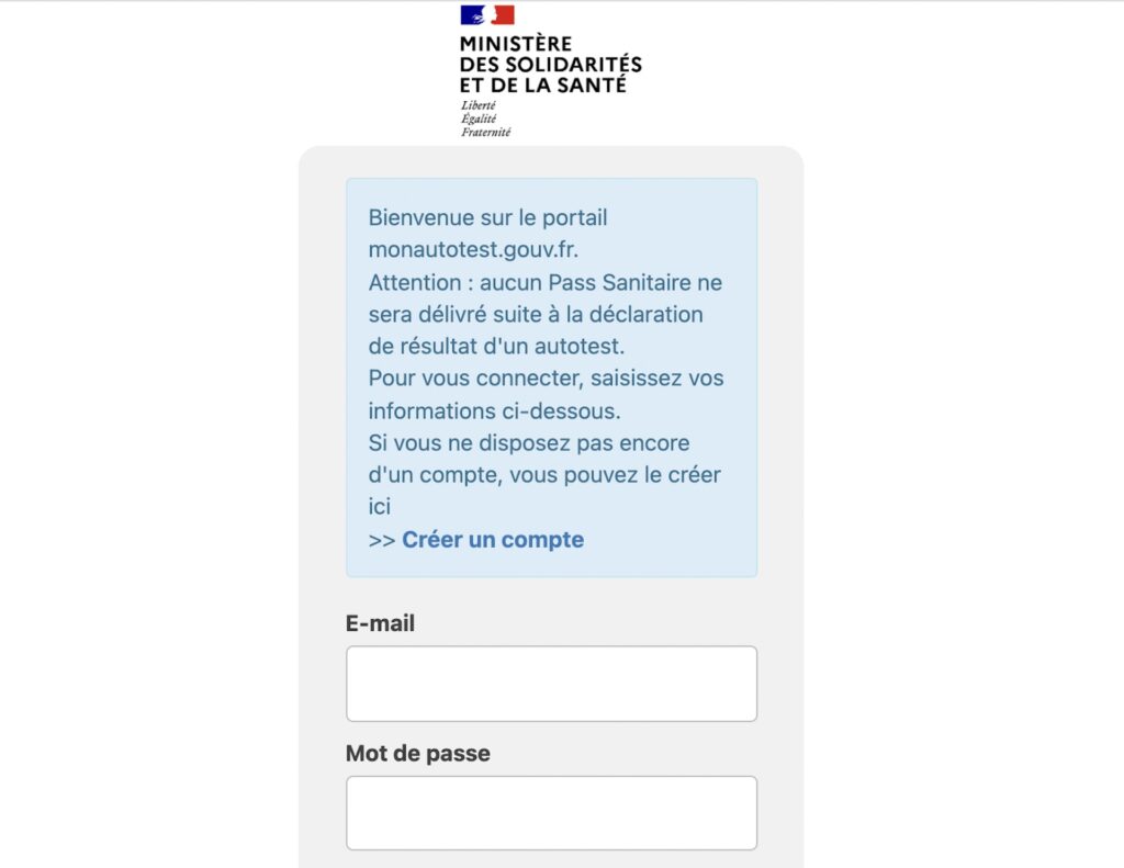 Page d'accueil // Source : monautotest.gouv.fr Page d'accueil // Source : monautotest.gouv.fr