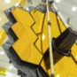 Le JWST en avril 2020. // Source : Northrop Grumman via Flickr (photo recadrée) Le JWST en avril 2020. // Source : Northrop Grumman via Flickr (photo recadrée)