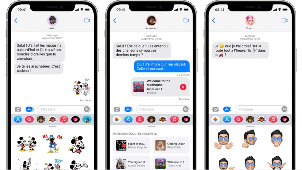 iMessage dispose d'autres avantages comme ses applications et ses effets. // Source : Apple iMessage dispose d'autres avantages comme ses applications et ses effets. // Source : Apple