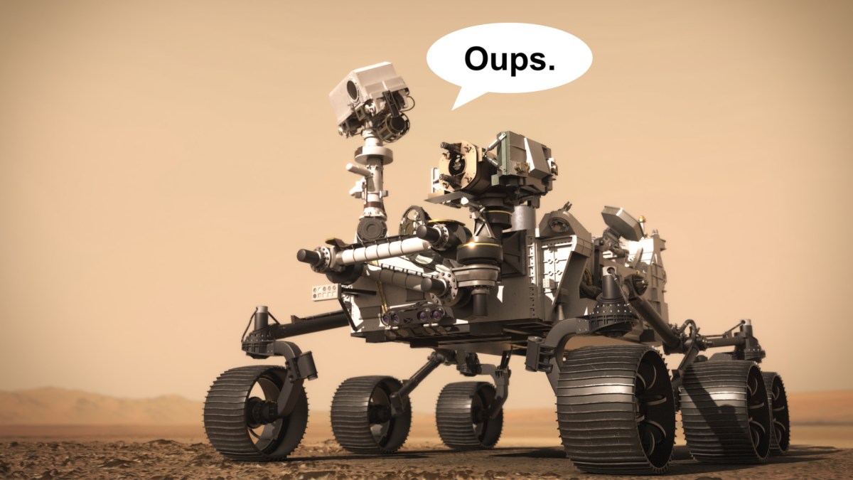 « Oups. » // Source : CNES/VR2Planets, 2021, annotation Numerama « Oups. » // Source : CNES/VR2Planets, 2021, annotation Numerama