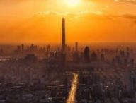 Coucher de Soleil sur la ville de Tianjin. // Source : Pixabay