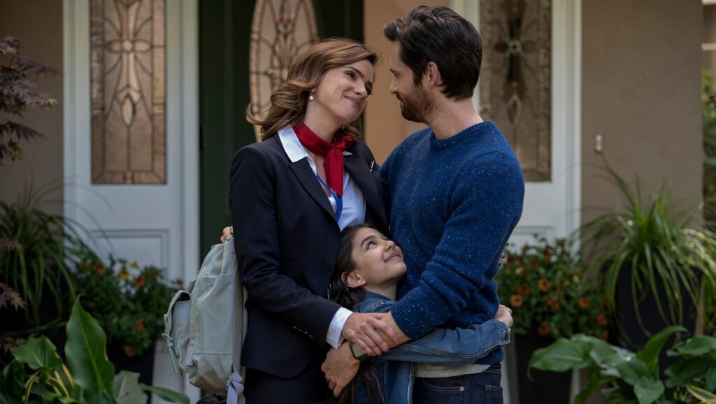 Les nouveaux voisins d'Anna forment une famille en apparence parfaite // Source : Colleen E. Hayes/Netflix Les nouveaux voisins d'Anna forment une famille en apparence parfaite // Source : Colleen E. Hayes/Netflix