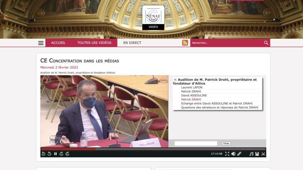 Audition Drahi sénat Audition Drahi sénat