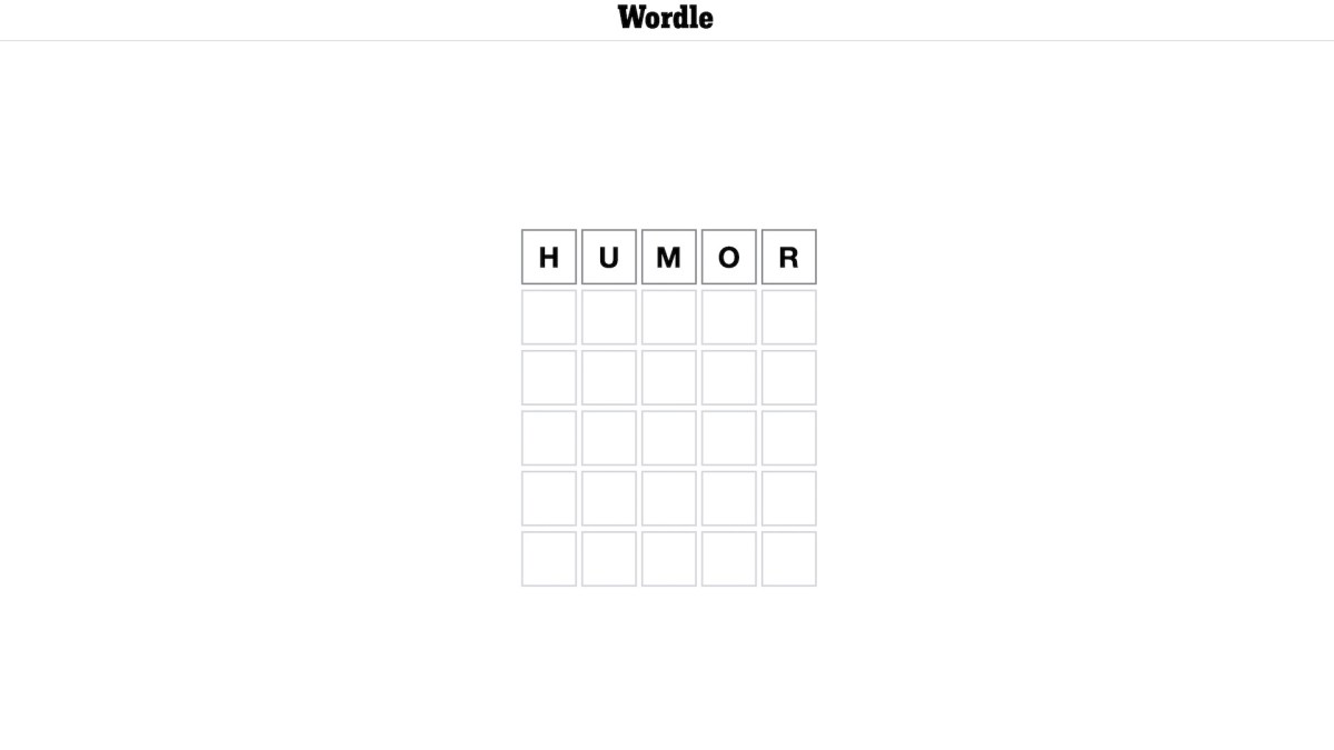 Humor dans Wordle // Source : Wordle Humor dans Wordle // Source : Wordle