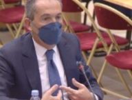 Patrick Drahi au Sénat, le 2 février 2022. // Source : Capture d'écran Sénat Patrick Drahi au Sénat, le 2 février 2022. // Source : Capture d'écran Sénat