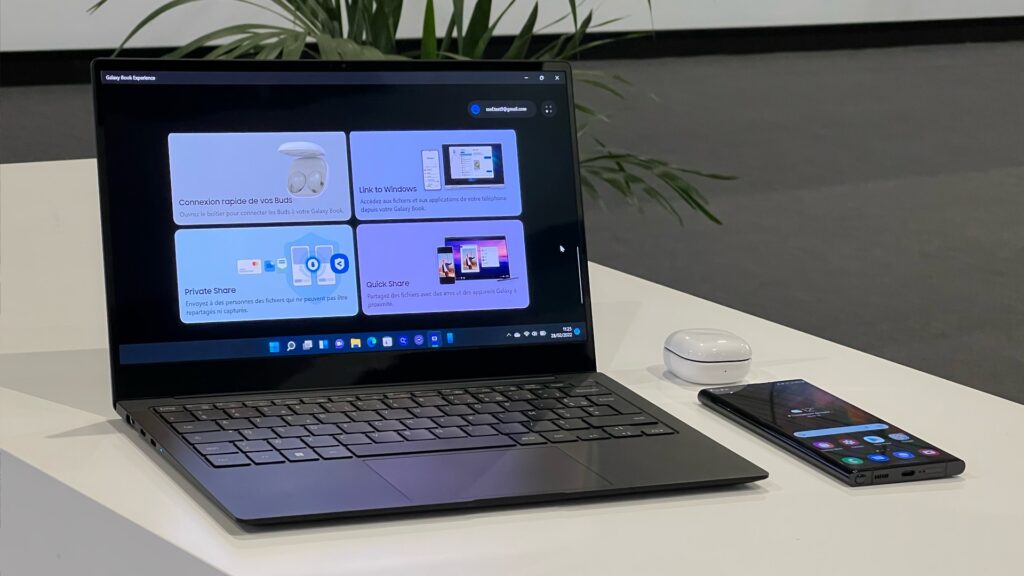 Le Galaxy Book 2 Pro sera le produit mis en avant par Samsung. // Source : Numerama Le Galaxy Book 2 Pro sera le produit mis en avant par Samsung. // Source : Numerama